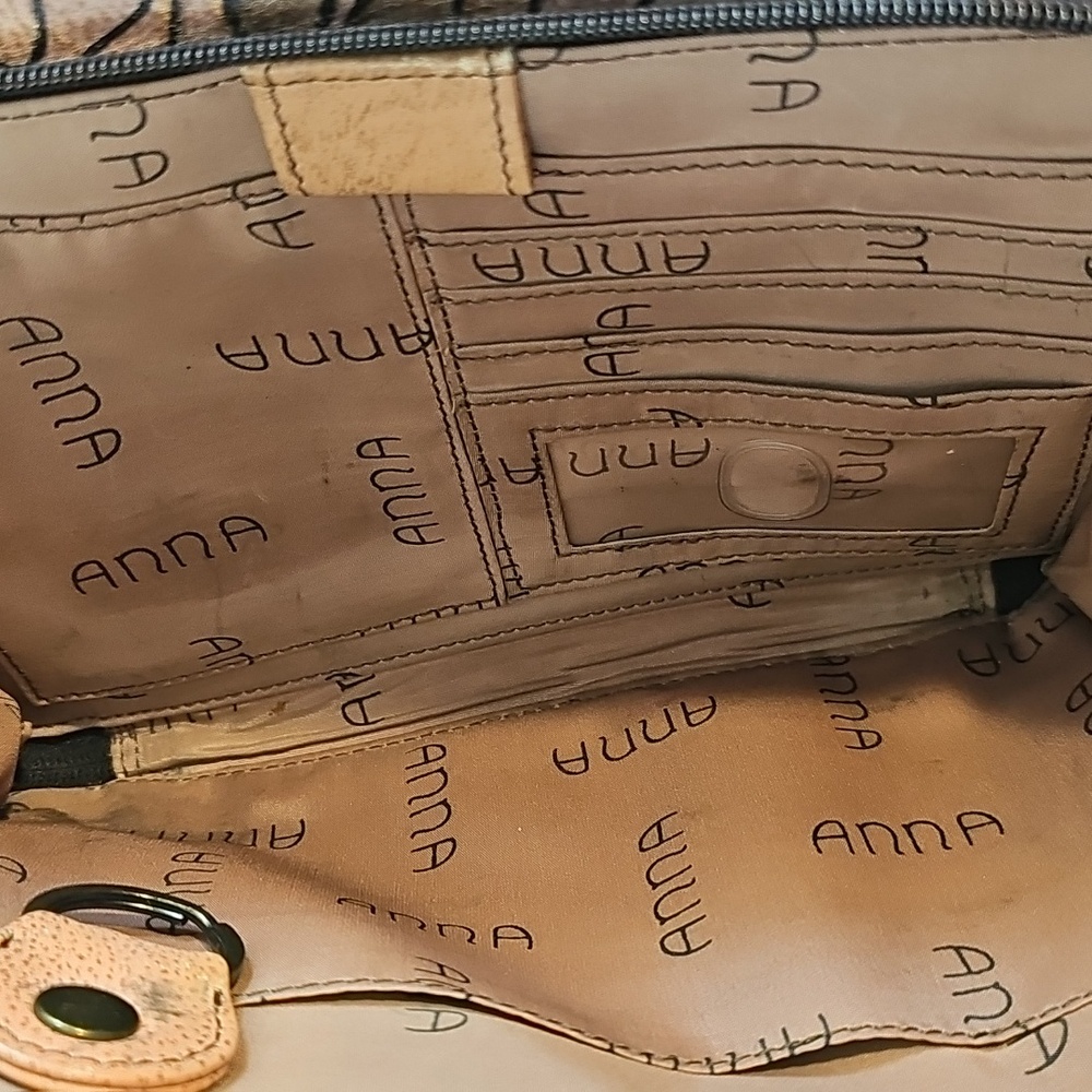 Anna By Anuschka Hand Painted Floral Shoulder Crossbody Leather Bag - Picture 11 of 16